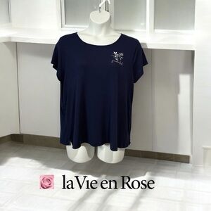 NWOT, La Vie en Rose, Plus Size Pajama Top, XXL, Navy 🌙